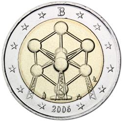 Obverse of Belgium 2 euros 2006 - Atomium