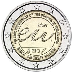 Obverse of Belgium 2 euros 2010 - Belgian Presidency of the Council of the European Union