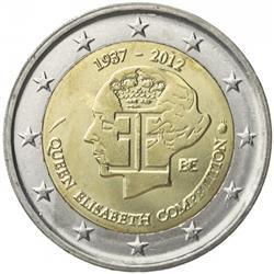 Obverse of Belgium 2 euros 2012 - Queen Elisabeth Music Competition