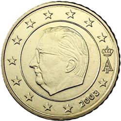 Obverse of Belgium 50 cents 2012 - Effigy and monogram of King Albert II