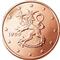Photo of Finland - 1 cent 2005 (The heraldic lion of Finland)