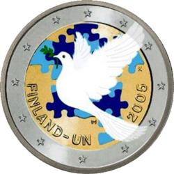 Obverse of Finland 2 euros 2005 - 60th anniversary of the United Nations