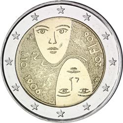 Obverse of Finland 2 euros 2006 - 100th anniversary of universal and equal suffrage