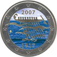 Image of Finland 2 euros colored euro