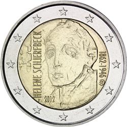 Obverse of Finland 2 euros 2012 - 150th anniversary of birth of Helene Schjerfbeck