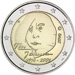 Obverse of Finland 2 euros 2014 - 100 Years since the Birth of Tove Jansson