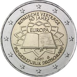 Obverse of Germany 2 euros 2007 - 50th anniversary of the Treaty of Rome 