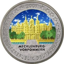 Obverse of Germany 2 euros 2007 - Mecklenburg -West Pomerania - Schwerin Castle