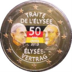 Obverse of Germany 2 euros 2013 - 50 Years of Franco-German Friendship (Elysee Treaty)