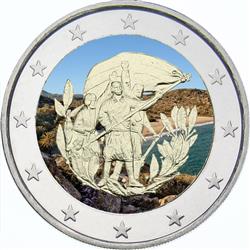 Obverse of Greece 2 euros 2013 - Union of Crete with Greece