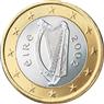National side of Ireland 1 euro coin
