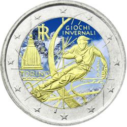 Obverse of Italy 2 euros 2006 - XX Olympic Winter Games - Turin 2006