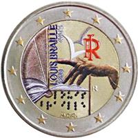 Image of Italy 2 euros colored euro