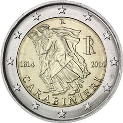 Obverse of Italy 2 euros 2014 - 200 Anniversary of the Carabinieri