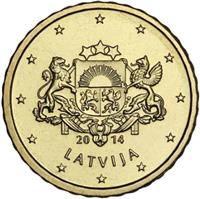 Image of Latvia 10 cents coin