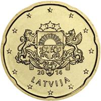 Image of Latvia 20 cents coin