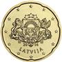 National side of Latvia 20 cents coin