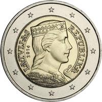 Image of Latvia 2 euros coin