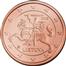 National side of Lithuania 1 cent coin