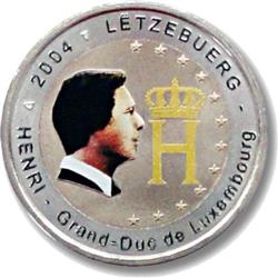 Obverse of Luxembourg 2 euros 2004 - Effigy of the Grand Duke Henri