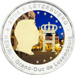 Obverse of Luxembourg 2 euros 2004 - Effigy of the Grand Duke Henri