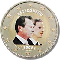 Image of Luxembourg 2 euros colored euro