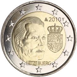 Obverse of Luxembourg 2 euros 2010 - Arms of the Grand Duke