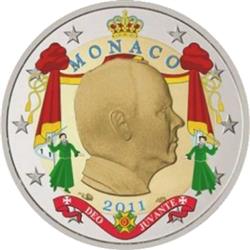 Obverse of Monaco 1 euro 2011 - H.S.H. Prince Albert II
