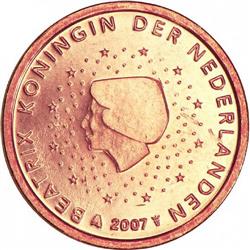 Obverse of Netherlands 1 cent 2013 - Queen Beatrix in profile
