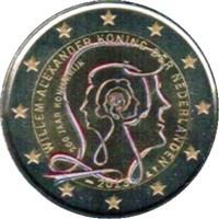 Image of Netherlands 2 euros colored euro