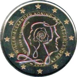 Obverse of Netherlands 2 euros 2013 - 200th Anniversary of the Kingdom of the Netherlands