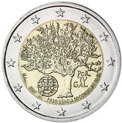 Obverse of Portugal 2 euros 2007 - Portuguese Presidency of the EU Council