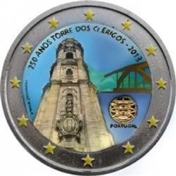 Obverse of Portugal 2 euros 2013 - 250th Anniversary of the Clerigos Tower, Porto