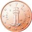 National side of San Marino 1 cent coin