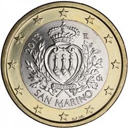 Obverse of San Marino 1 euro 2002 - Coat of arms