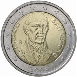 Obverse of San Marino 2 euros 2004 - Bartolomeo Borghesi