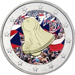 Obverse of Slovakia 2 euros 2009 - 20th Anniversary of the Start of the Velvet Revolution