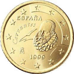 Obverse of Spain 10 cents 2002 - Miguel de Cervantes