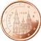 Photo of Spain - 1 cent 2002 (The Cathedral Santiago de Compostela)