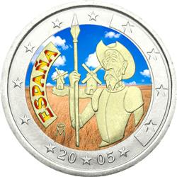 Obverse of Spain 2 euros 2005 - Don Quixote of La Mancha