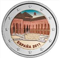Image of Spain 2 euros colored euro