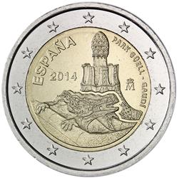 Obverse of Spain 2 euros 2014 - Antoni Gaudí's Park Güell