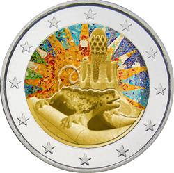 Obverse of Spain 2 euros 2014 - Antoni Gaudí's Park Güell