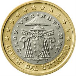 Obverse of Vatican 1 euro 2005 - Sede Vacante