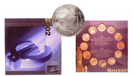 Obverse of Belgium Official Blister 2002