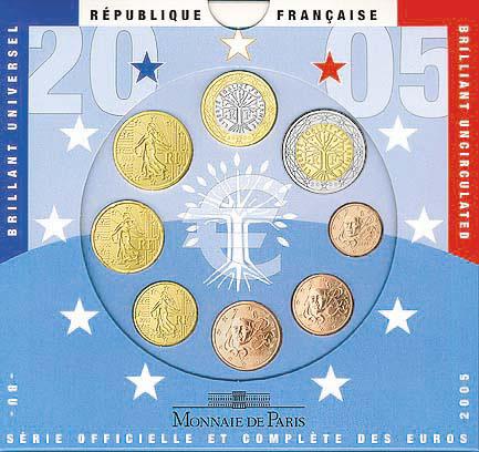 Obverse of France Official Blister 2005