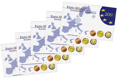 Obverse of Germany Proof Set - Mintmark F 2005