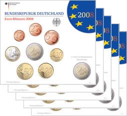 Obverse of Germany Official Blister - Mintmark ADFGJ 2008