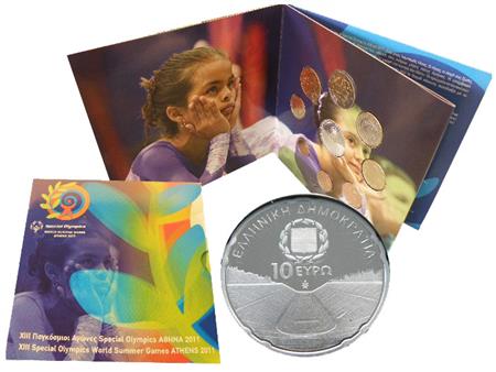 Obverse of Greece XIII Special Olympics - Kallimarmaro 2011