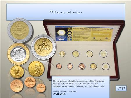 Obverse of Greece Proof Set 2012